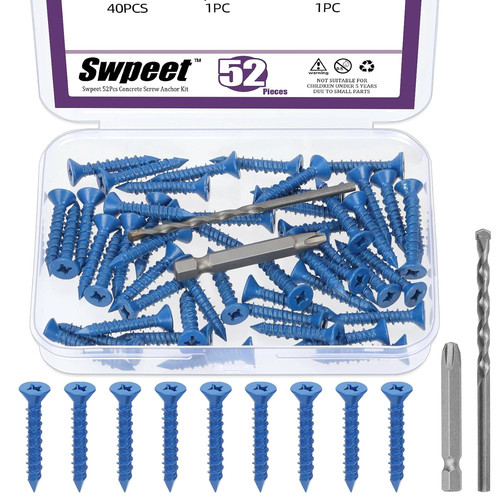 Betonschrauben set tlg - betonschrauben, 52-tlg